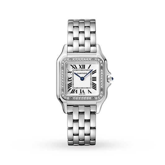 Panthère de Cartier Medium Model Watch - 27mm, Steel, Silver Dial, Ref. W4PN0008