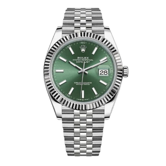 Rolex Datejust Green Dial Jubilee Bracelet 41mm Watch