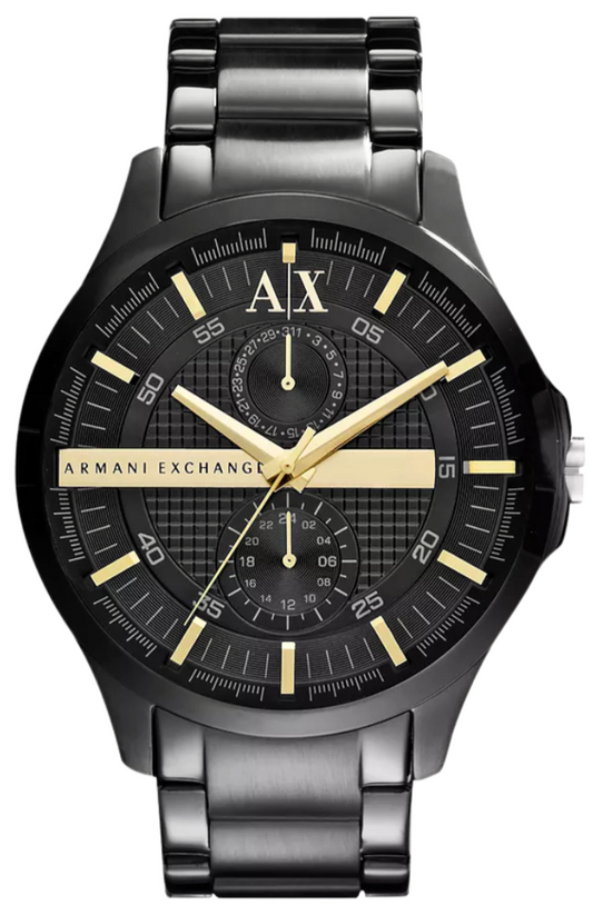 Armani Exchange Hampton AX2121 Men's Chronograph Watch - Black Dial with Black Stainless Steel Strap