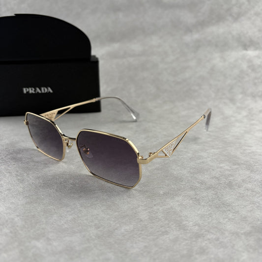 Geometric Gold Frame Sunglasses - Lightweight Premium UV Protection