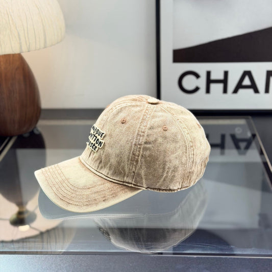 Distressed Denim Baseball Cap - Vintage Washed Streetwear Hat