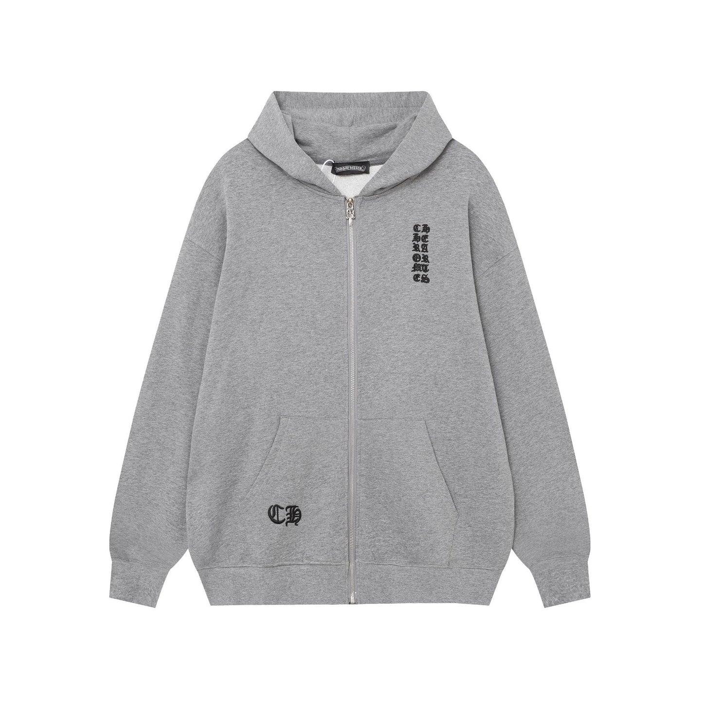 Chrome Heart Hoodie Chrome Heart Sanskrit embroidered hooded sweater cardigan