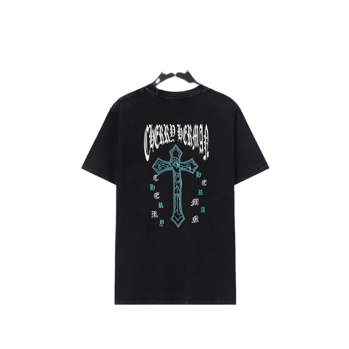Chrome Heart T Shirts Crowe Ghost Horseshoe Cross Sanskrit Short Sleeve