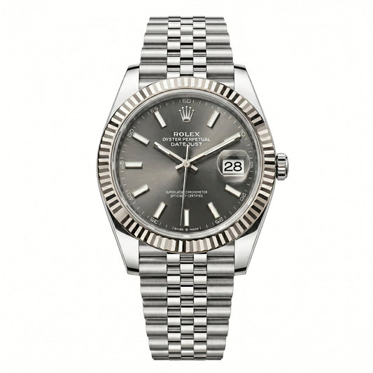 Rolex Datejust 41 126334 Oystersteel & White Gold "Slate" Watch