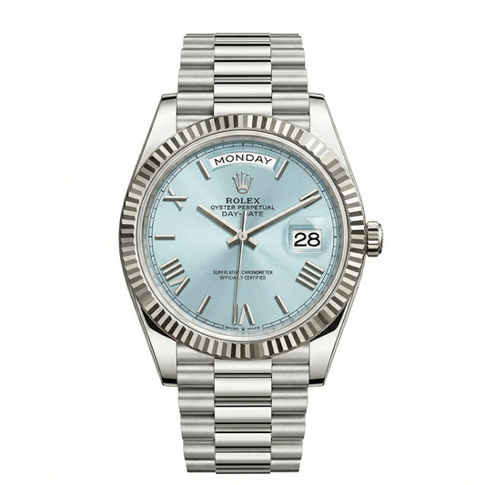 Rolex Day Watch - Date 228236 Platinum Ice Blue