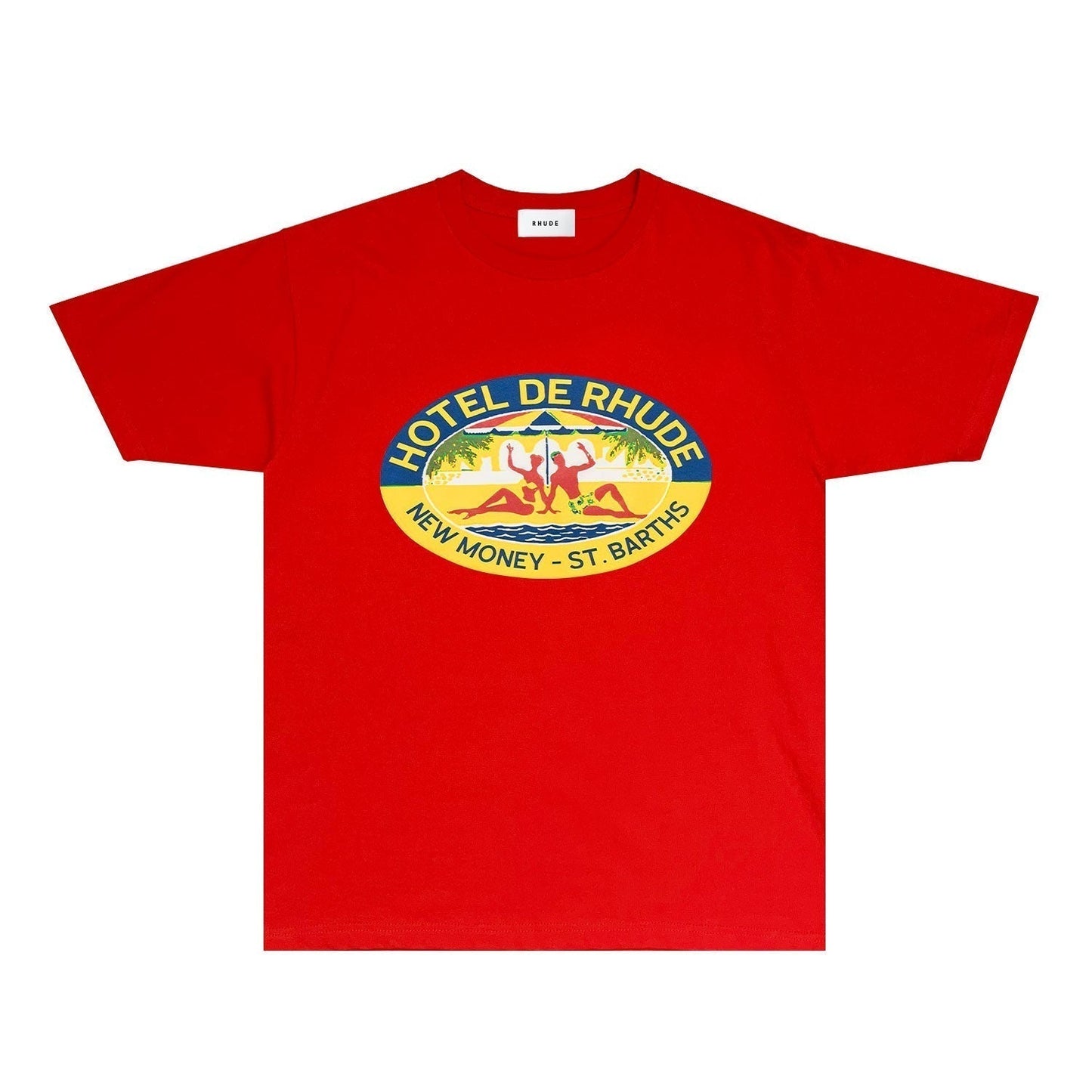 Rhude T-shirts Printed Trendy Pure Cotton