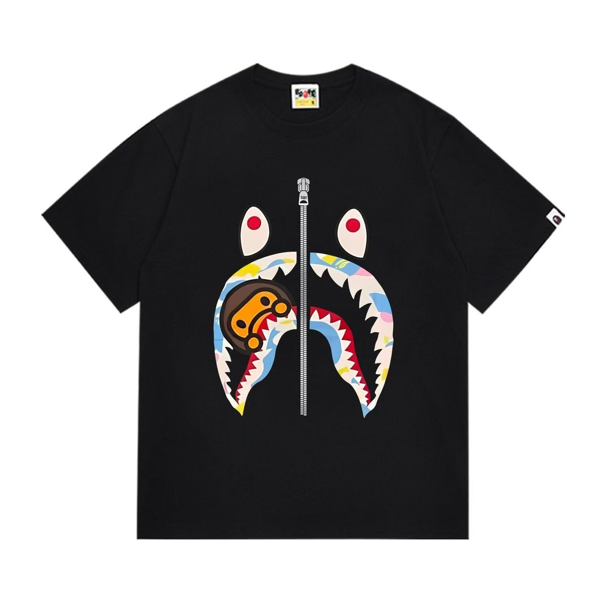 BAPE Shark Zipper Graphic T-Shirt — hero