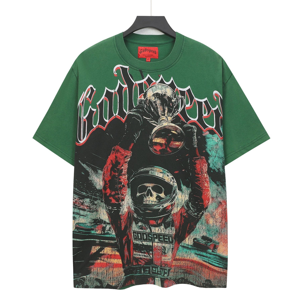 Godspeed Racing Skull Graphic T-Shirt — front