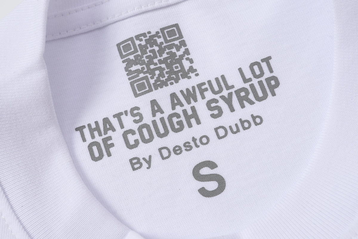 THAT'S A AWFUL LOT OF COUGH SYRUP Eiffel Tower Graphic T-Shirt — neck_label