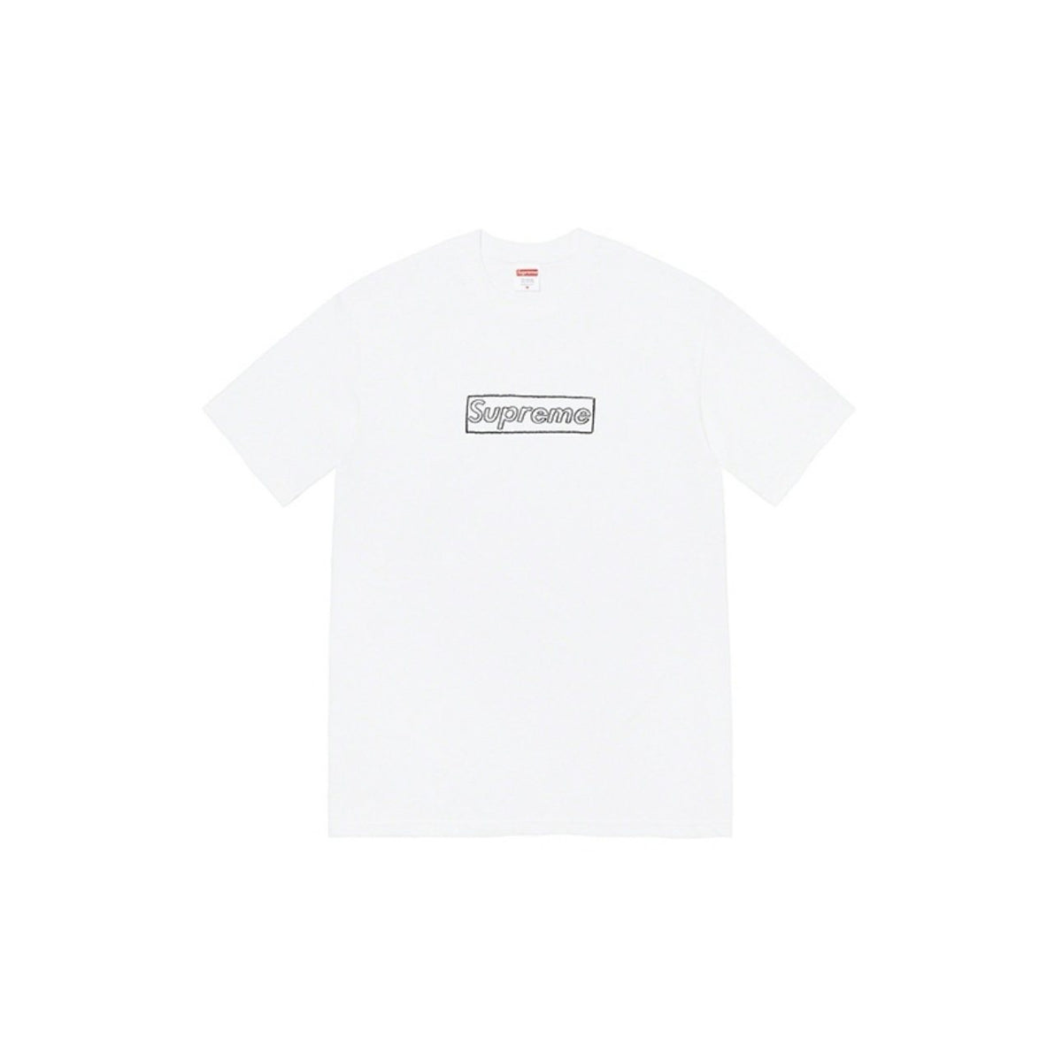 Supreme Chalk Logo Graphic T-Shirt — front
