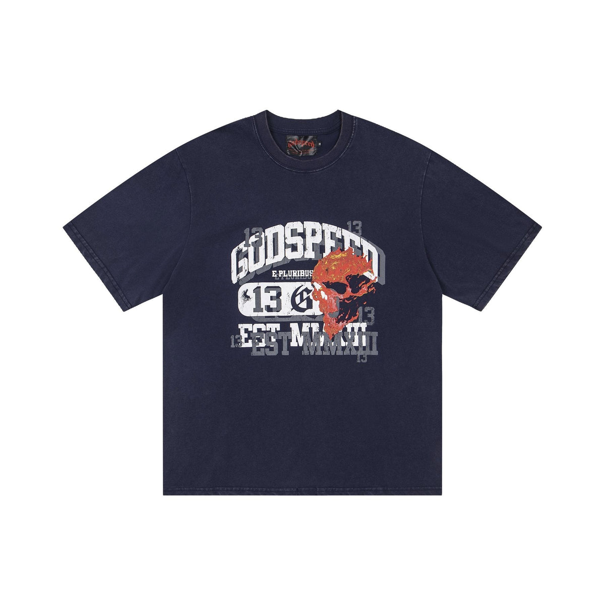 Godspeed Skull & 13 Graphic Short-Sleeve T-Shirt — front