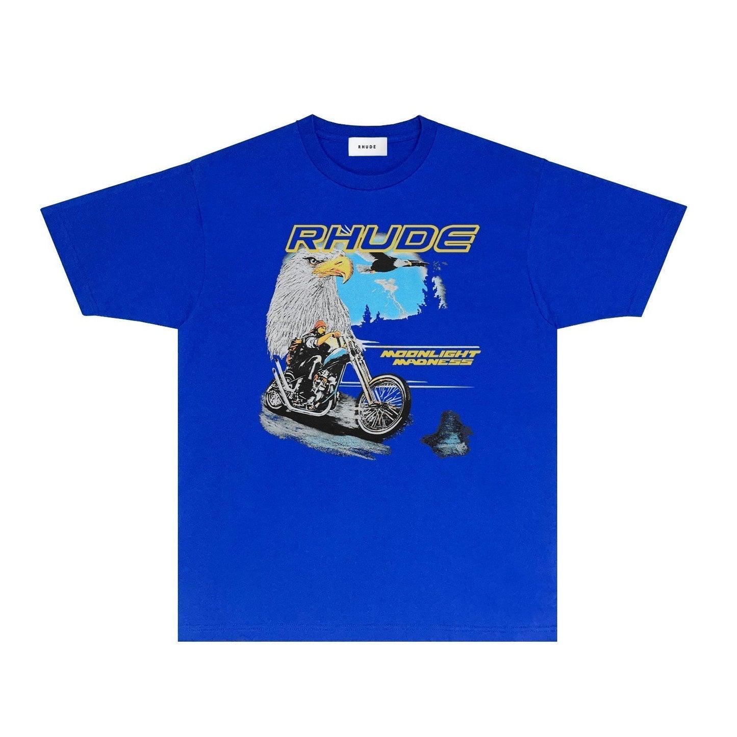 Rhude T-shirts Printed Trendy Pure Cotton