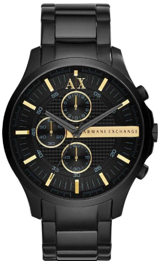 Armani Exchange Hampton AX2164 Men's Chronograph Watch - Black Dial with Black Stainless Steel Strap
