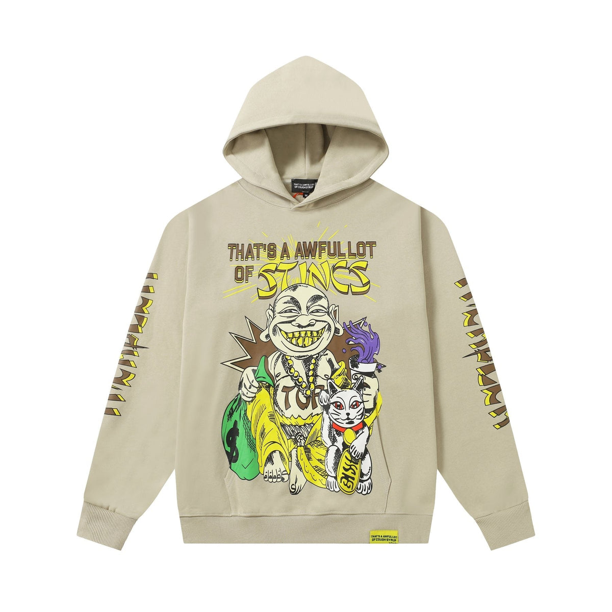 THAT'S A AWFUL LOT OF COUGH SYRUP Stings Character Graphic Hoodie — front