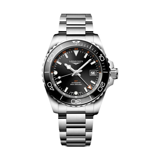 Longines HydroConquest GMT 41mm Watch - Black on Bracelet